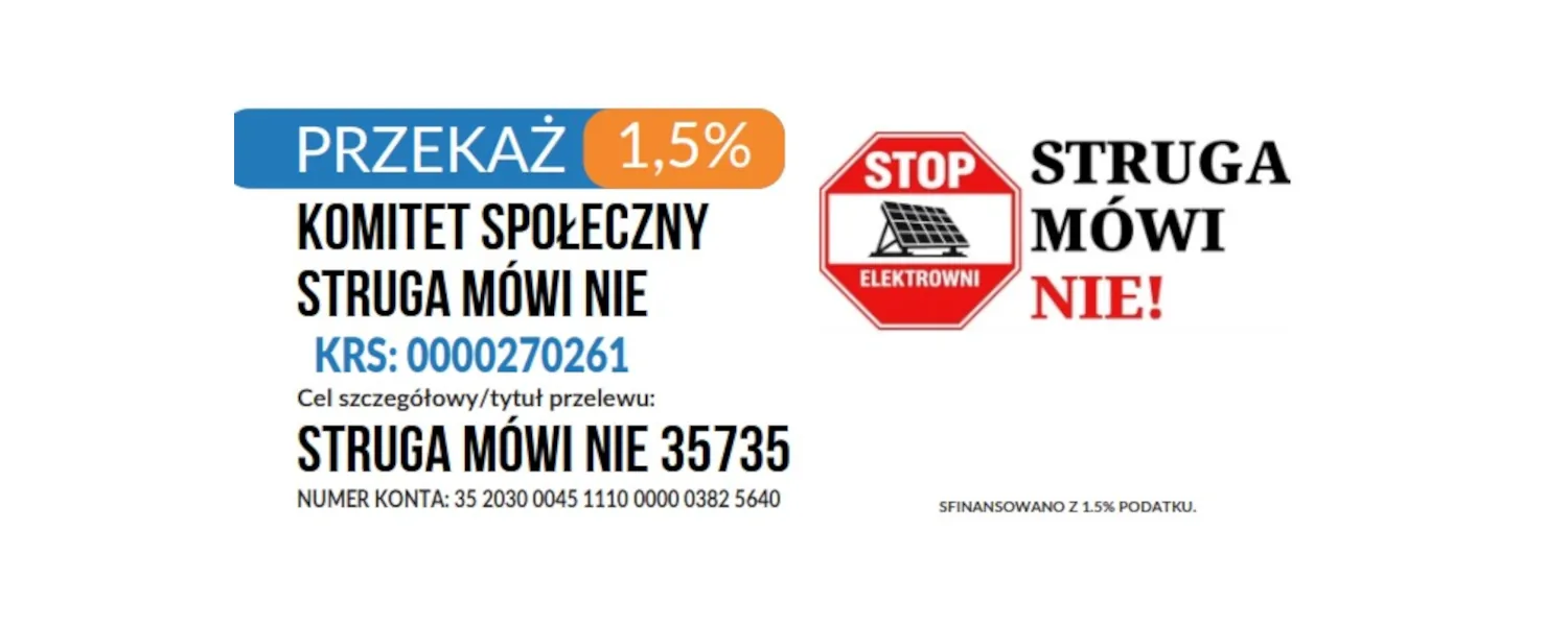 Pomóż Struga mówi NIE! | Przekaż 1,5% Podatku za Darmo